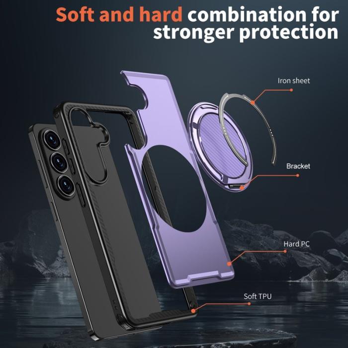 OEM - Mobilskal för Samsung Galaxy S26 Magnetiskt TPU + PC Kickstand - Lila