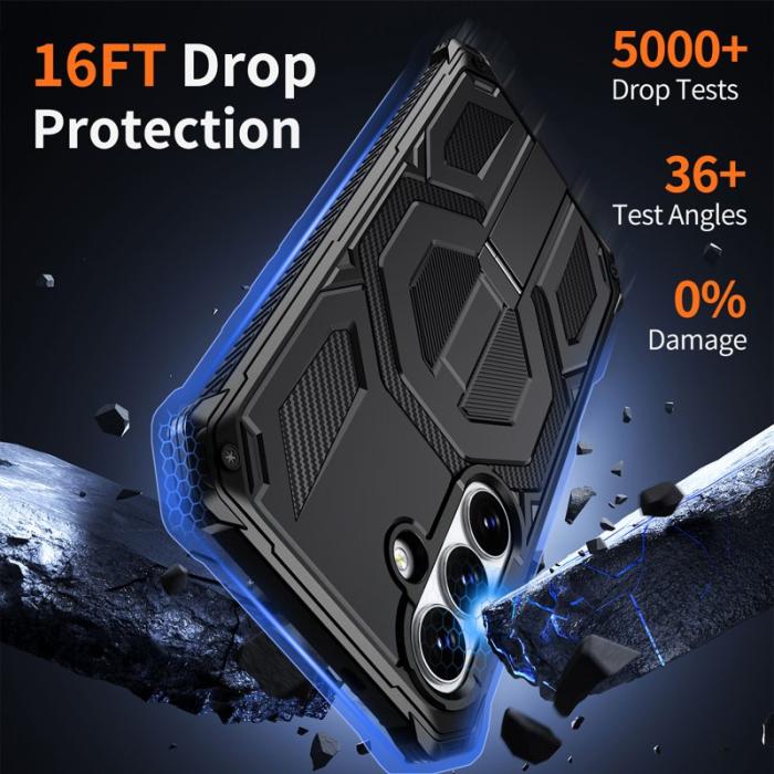 OEM - Mobilskal för Samsung Galaxy S26 Magnetiskt TPU + PC Kickstand - Svart