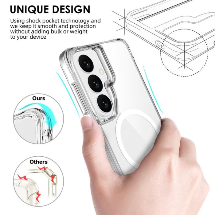 OEM - Mobilskal för Samsung Galaxy S26 Magnetiskt TPU + PC - Transparent