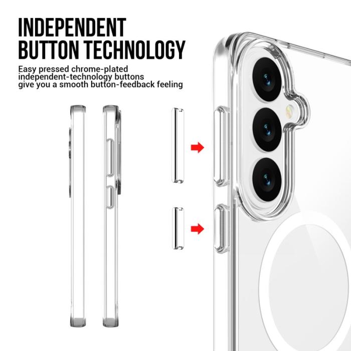 OEM - Mobilskal för Samsung Galaxy S26 Magnetiskt TPU + PC - Transparent