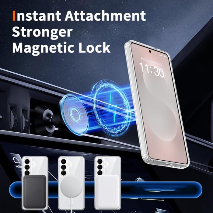 OEM - Mobilskal för Samsung Galaxy S26 Magnetiskt TPU + PC - Vit