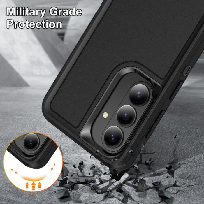 OEM - Mobilskal för Samsung Galaxy S26 PC + Silikon Anti-Drop Kickstand - Svart