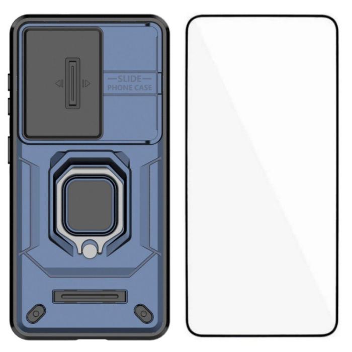 WANLONFENG - WANLONFENG Mobilskal för Samsung Galaxy S26 PC + TPU Kickstand - Blå