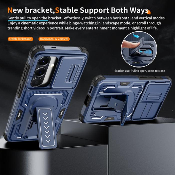 OEM - Mobilskal för Samsung Galaxy S26 PC + TPU Kickstand - Blå