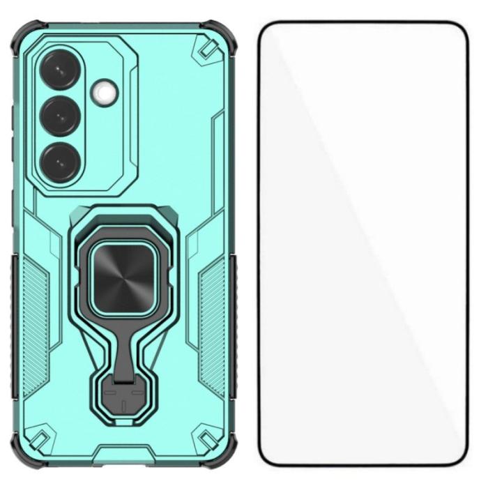 WANLONFENG - WANLONFENG Mobilskal för Samsung Galaxy S26 PC + TPU Kickstand - Grön