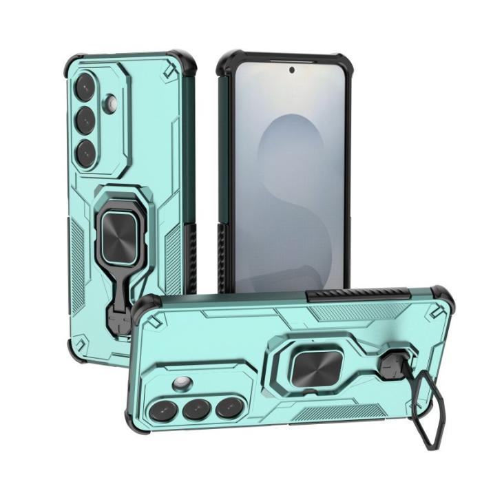 WANLONFENG - WANLONFENG Mobilskal för Samsung Galaxy S26 PC + TPU Kickstand - Grön