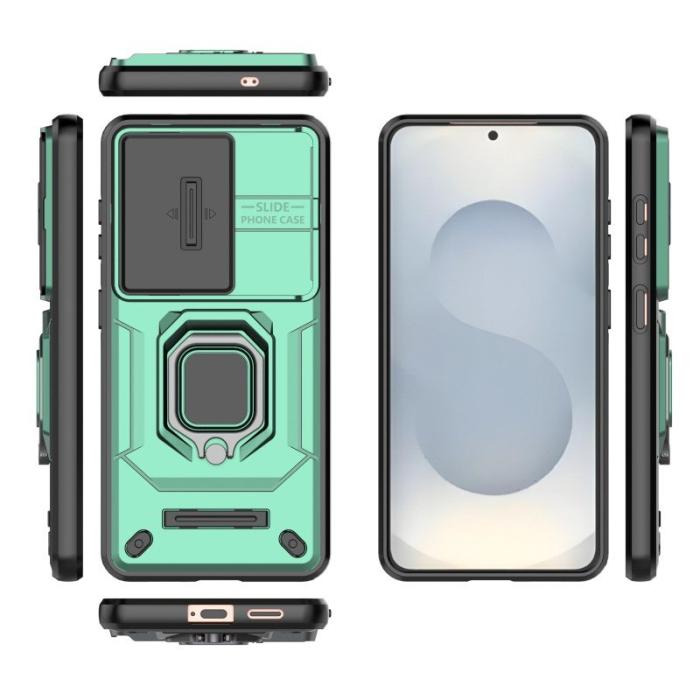 WANLONFENG - WANLONFENG Mobilskal för Samsung Galaxy S26 PC + TPU Kickstand - Grön