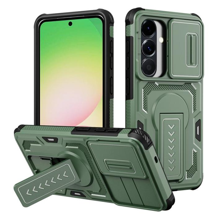 OEM - Mobilskal för Samsung Galaxy S26 PC + TPU Kickstand - Grön