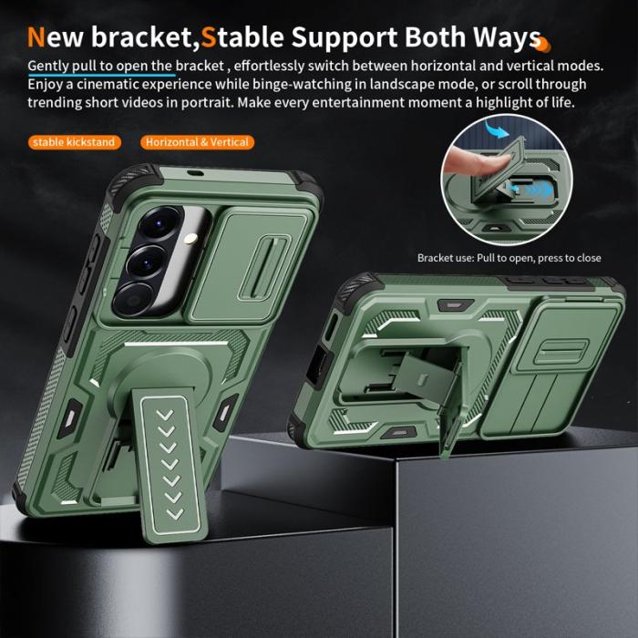 OEM - Mobilskal för Samsung Galaxy S26 PC + TPU Kickstand - Grön