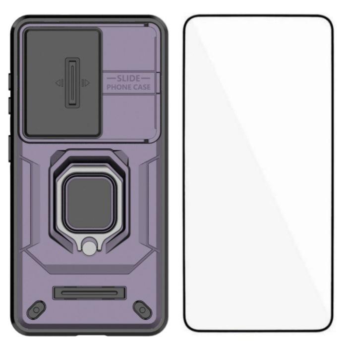 WANLONFENG - WANLONFENG Mobilskal för Samsung Galaxy S26 PC + TPU Kickstand - Lila