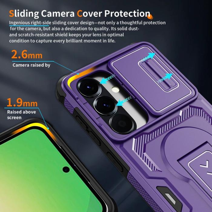 OEM - Mobilskal för Samsung Galaxy S26 PC + TPU Kickstand - Lila