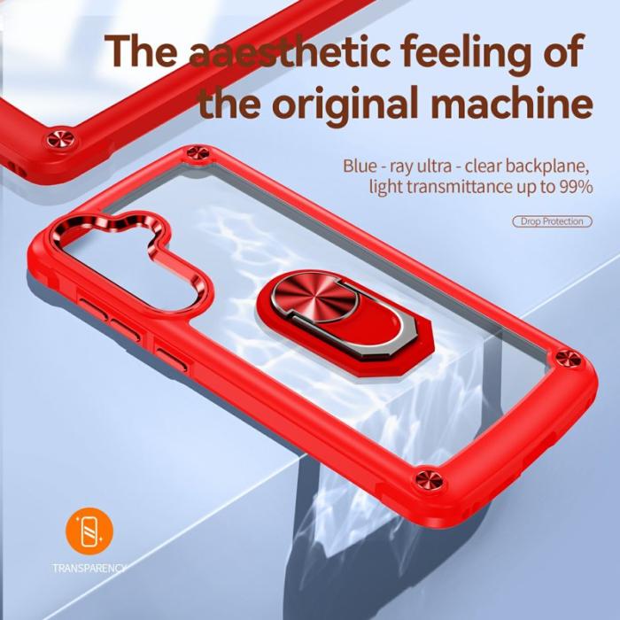 OEM - Mobilskal för Samsung Galaxy S26 PC + TPU Kickstand - Röd