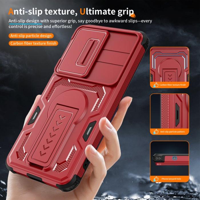 OEM - Mobilskal för Samsung Galaxy S26 PC + TPU Kickstand - Röd
