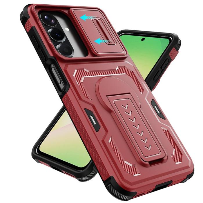 OEM - Mobilskal för Samsung Galaxy S26 PC + TPU Kickstand - Röd