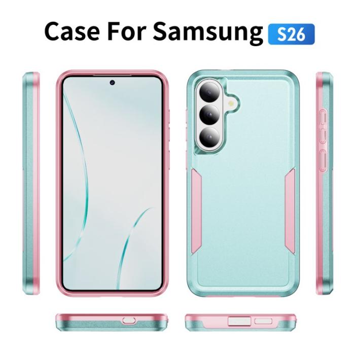 OEM - Mobilskal för Samsung Galaxy S26 PC + TPU Militärklassad - Grön