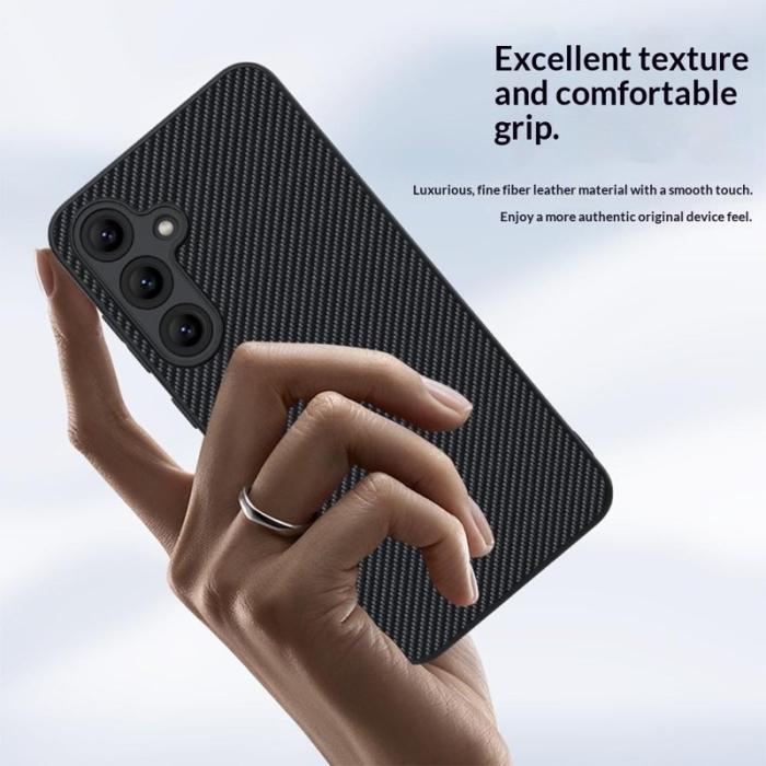 OEM - Mobilskal för Samsung Galaxy S26 Plus Konstläder + PC - Svart