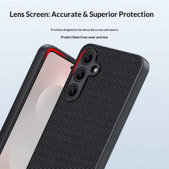 OEM - Mobilskal för Samsung Galaxy S26 Plus Konstläder + PC - Svart