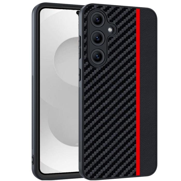 OEM - Mobilskal för Samsung Galaxy S26 Plus Konstläder + PC - Svart