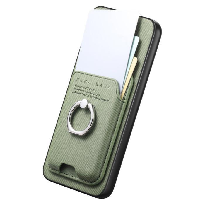 OEM - Mobilskal för Samsung Galaxy S26 Plus Konstläder + PC + TPU - Grön