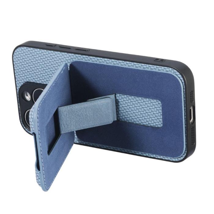 CASENEO - CASENEO Mobilskal för Samsung Galaxy S26 Plus Fällbar Kickstand Konstläder - Blå