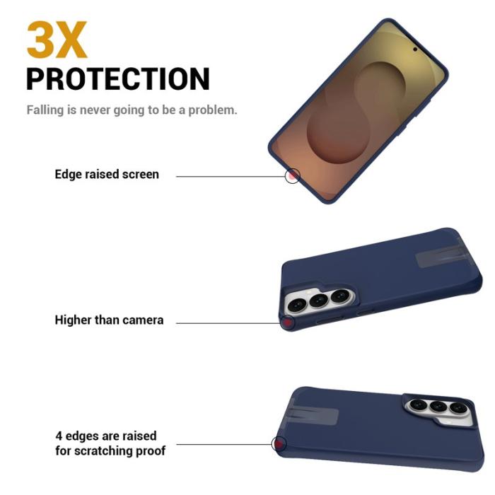 OEM - Mobilskal för Samsung Galaxy S26 Plus Kickstand PC + TPU - Blå