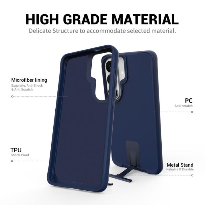 OEM - Mobilskal för Samsung Galaxy S26 Plus Kickstand PC + TPU - Blå