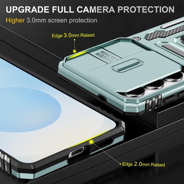 OEM - Mobilskal för Samsung Galaxy S26 Plus Kickstand PC + TPU - Grön