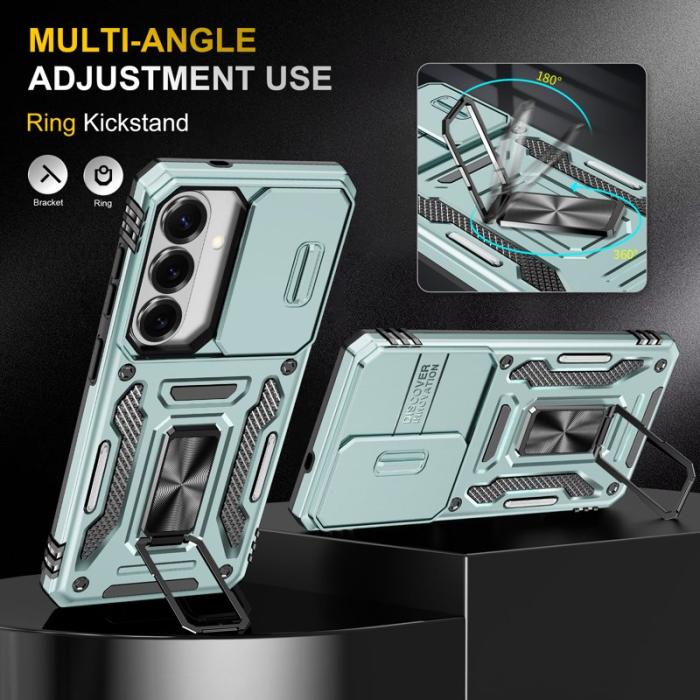 OEM - Mobilskal för Samsung Galaxy S26 Plus Kickstand PC + TPU - Grön