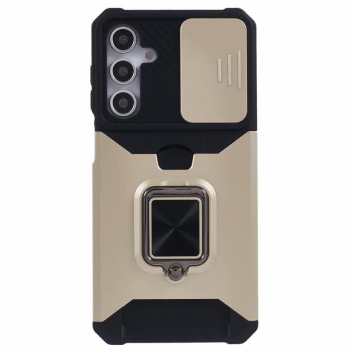 OEM - Mobilskal för Samsung Galaxy S26 Plus Kickstand PC + TPU - Guld