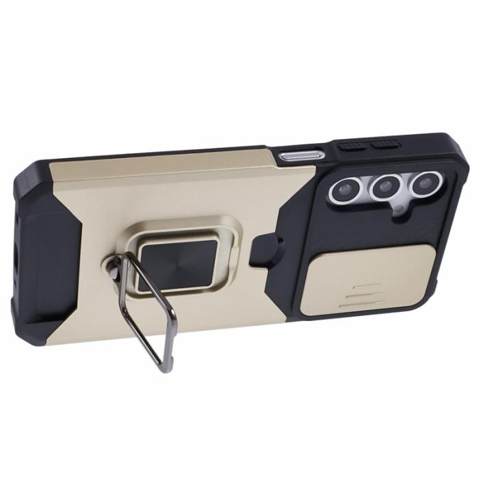 OEM - Mobilskal för Samsung Galaxy S26 Plus Kickstand PC + TPU - Guld