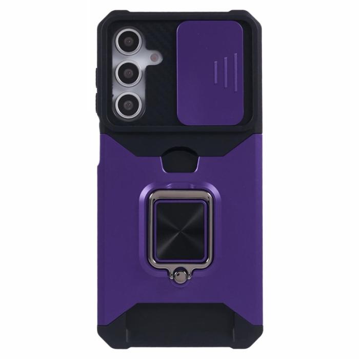 OEM - Mobilskal för Samsung Galaxy S26 Plus Kickstand PC + TPU - Lila