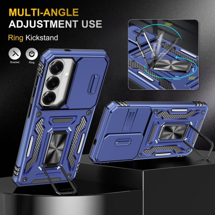 OEM - Mobilskal för Samsung Galaxy S26 Plus Kickstand PC + TPU - Marinblå