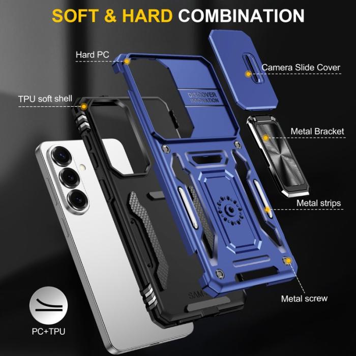 OEM - Mobilskal för Samsung Galaxy S26 Plus Kickstand PC + TPU - Marinblå