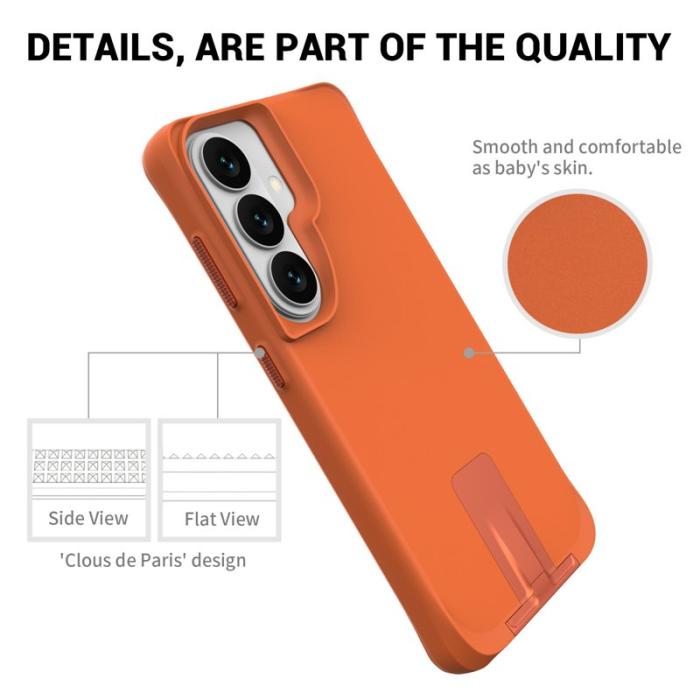 OEM - Mobilskal för Samsung Galaxy S26 Plus Kickstand PC + TPU - Orange