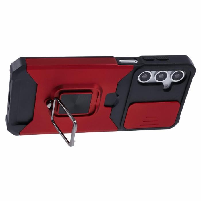 OEM - Mobilskal för Samsung Galaxy S26 Plus Kickstand PC + TPU - Röd