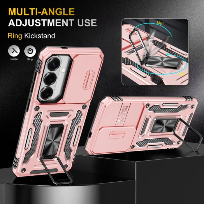 OEM - Mobilskal för Samsung Galaxy S26 Plus Kickstand PC + TPU - Roséguld
