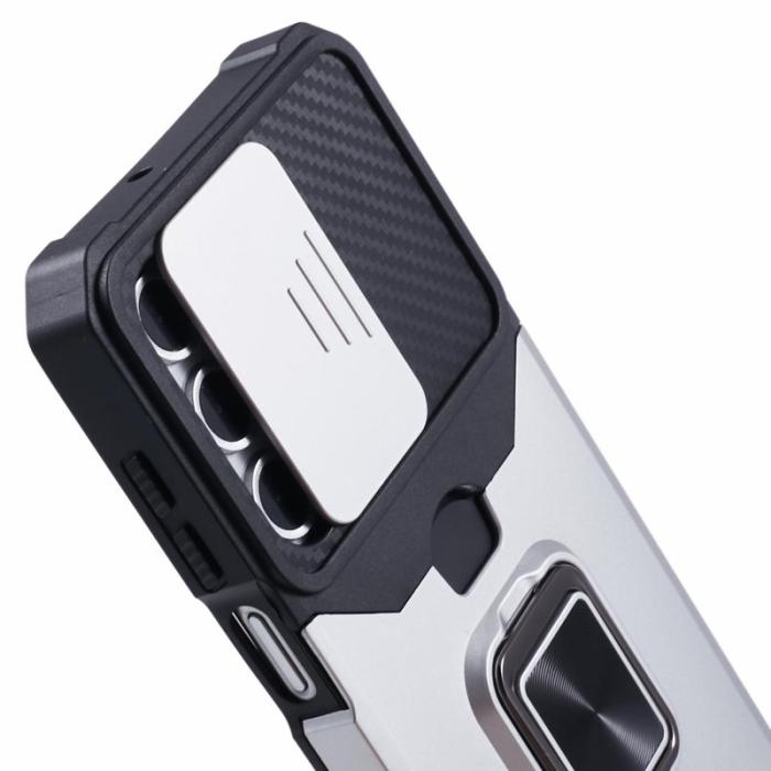 OEM - Mobilskal för Samsung Galaxy S26 Plus Kickstand PC + TPU - Silver