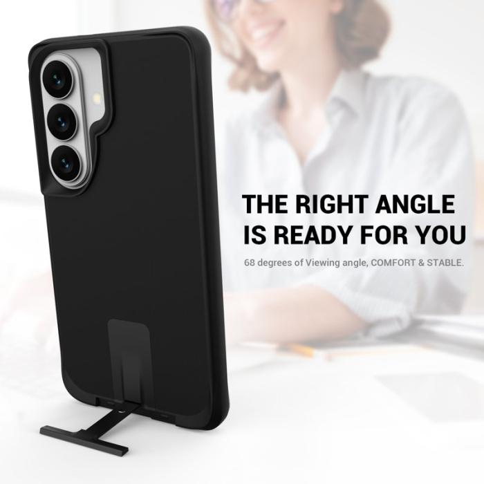 OEM - Mobilskal för Samsung Galaxy S26 Plus Kickstand PC + TPU - Svart