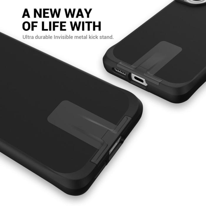 OEM - Mobilskal för Samsung Galaxy S26 Plus Kickstand PC + TPU - Svart