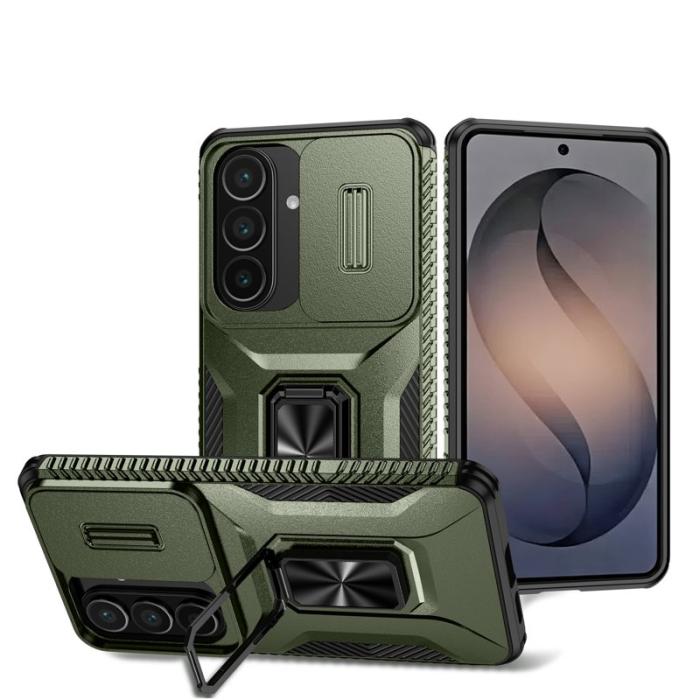 OEM - Mobilskal för Samsung Galaxy S26 Plus Kickstand TPU + PC - Grön