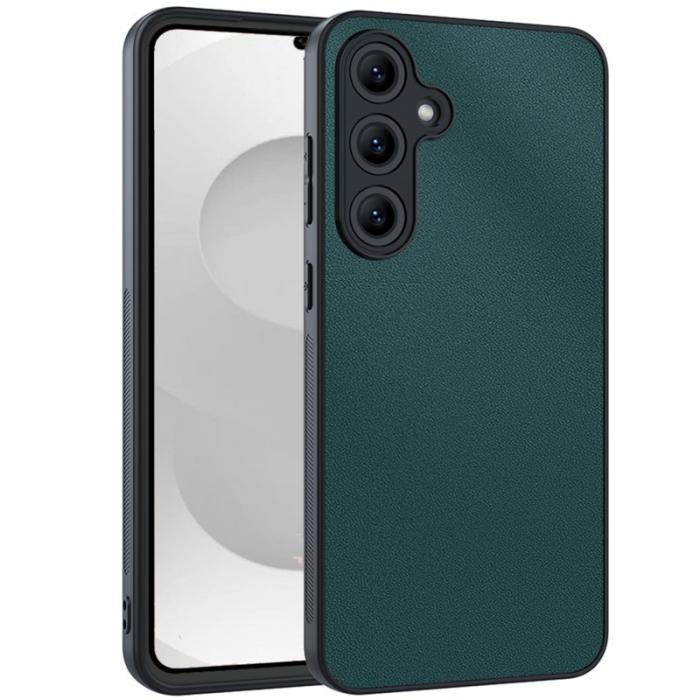 OEM - Mobilskal för Samsung Galaxy S26 Plus Konstläder PC + TPU - Grön