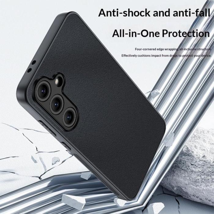 OEM - Mobilskal för Samsung Galaxy S26 Plus Konstläder PC + TPU - Grön