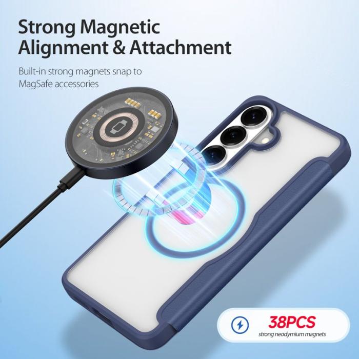 Dux Ducis - Dux Ducis Mobilskal för Samsung Galaxy S26 Plus Magnetiskt Konstläder - Blå