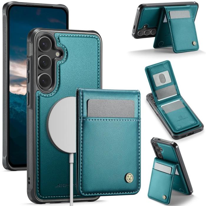 JEEHOOD - JEEHOOD Mobilskal för Samsung Galaxy S26 Plus Magnetiskt Konstläder - Blå