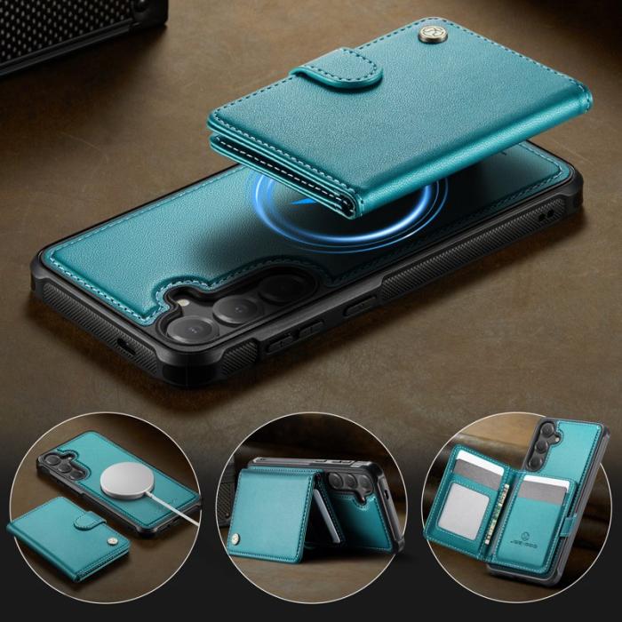 JEEHOOD - JEEHOOD Mobilskal för Samsung Galaxy S26 Plus Magnetiskt Konstläder - Grön