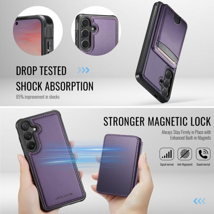 JEEHOOD - JEEHOOD Mobilskal för Samsung Galaxy S26 Plus Magnetiskt Konstläder - Lila