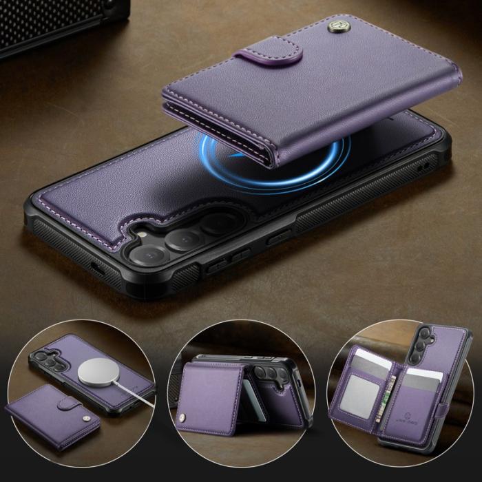 JEEHOOD - JEEHOOD Mobilskal för Samsung Galaxy S26 Plus Magnetiskt Konstläder - Lila