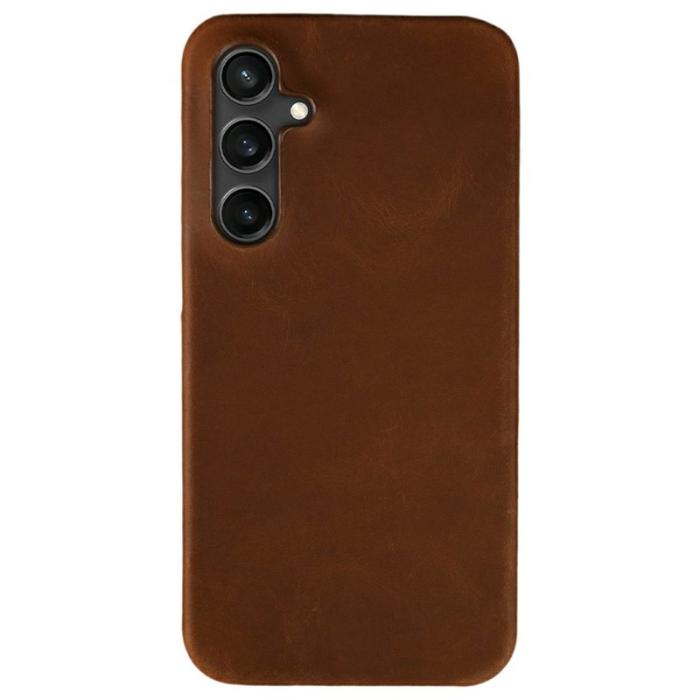 OEM - Mobilskal för Samsung Galaxy S26 Plus Magnetiskt Äkta läder PC - Brun