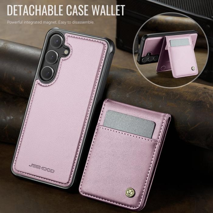 JEEHOOD - JEEHOOD Mobilskal för Samsung Galaxy S26 Plus Magnetiskt Konstläder - Rosa