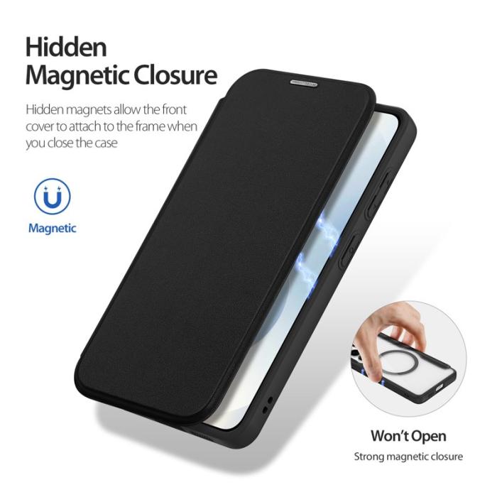 Dux Ducis - Dux Ducis Mobilskal för Samsung Galaxy S26 Plus Magnetiskt Konstläder - Svart